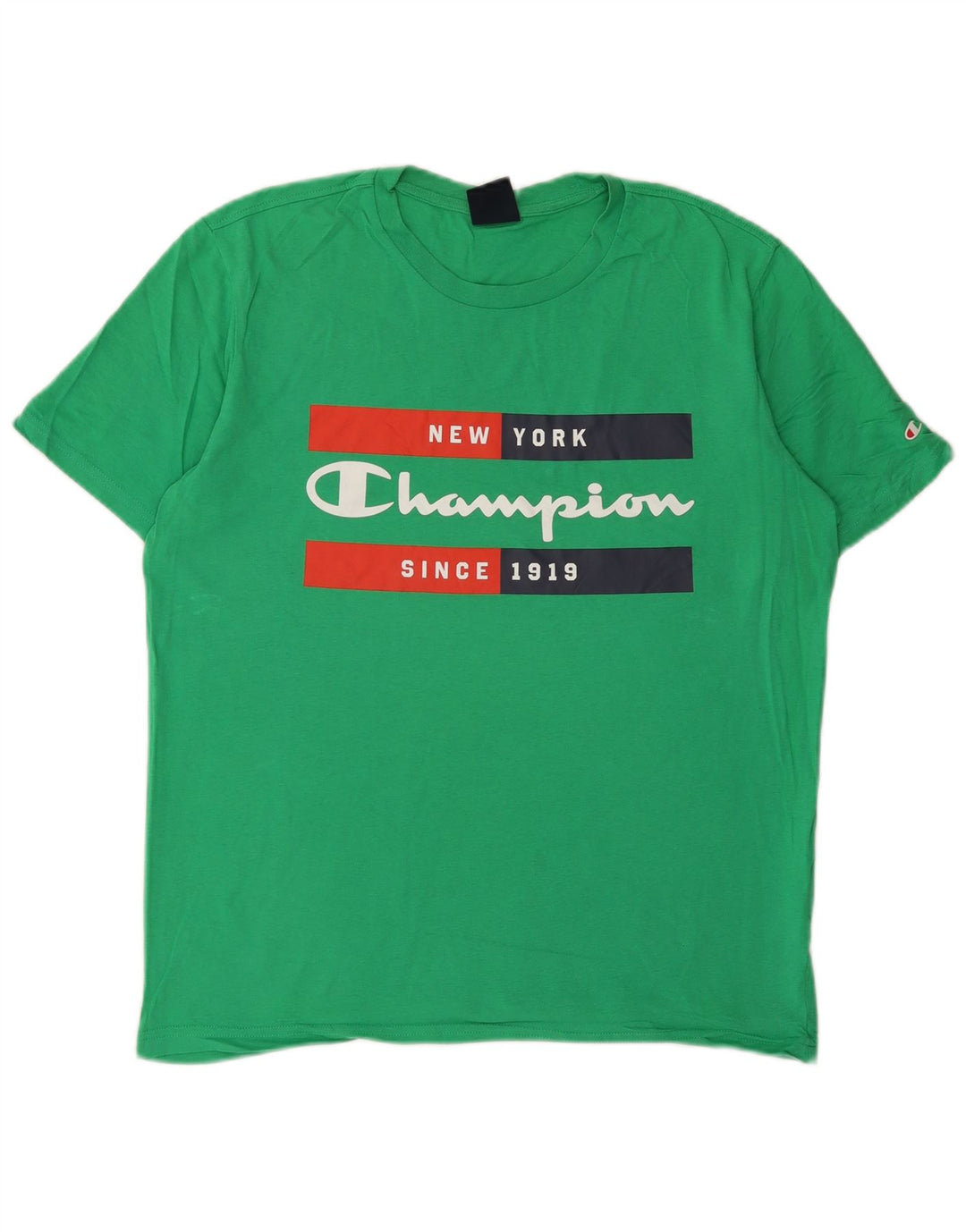 T-shirt grafica da uomo Champion Top in cotone verde medio