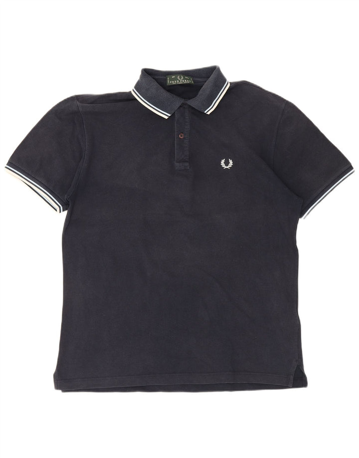 Polo da uomo Fred Perry grande in cotone blu navy