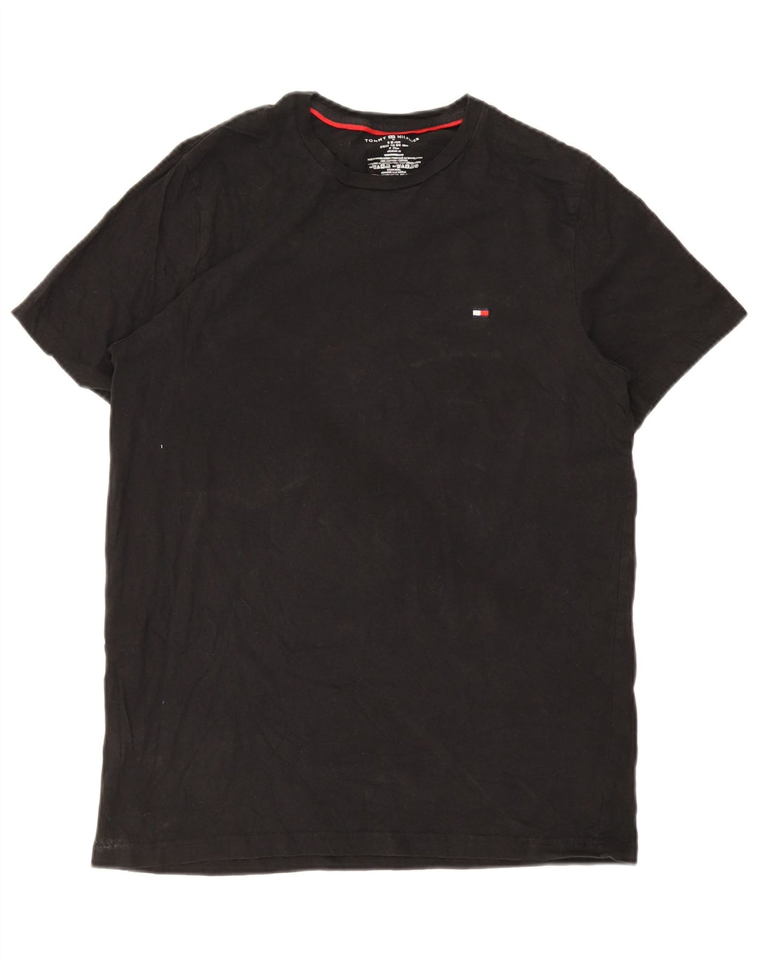 T-shirt da uomo Tommy Hilfiger Top in cotone nero medio