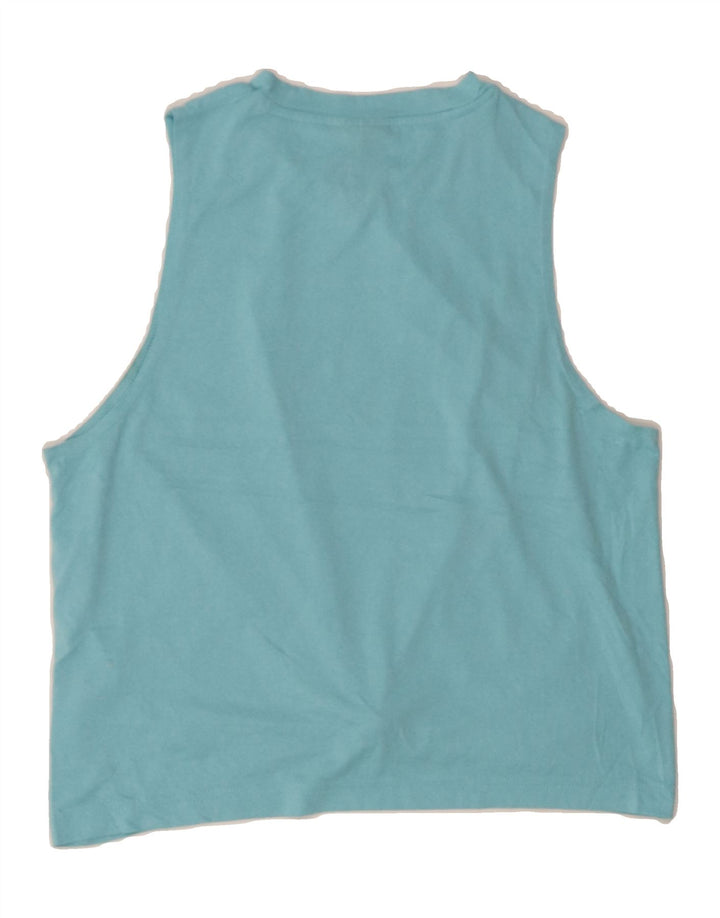 ADIDAS Womens Graphic Vest Top UK 8/10 Small Blue Polyester Vintage Adidas and Second-Hand Adidas from Messina Hembry 