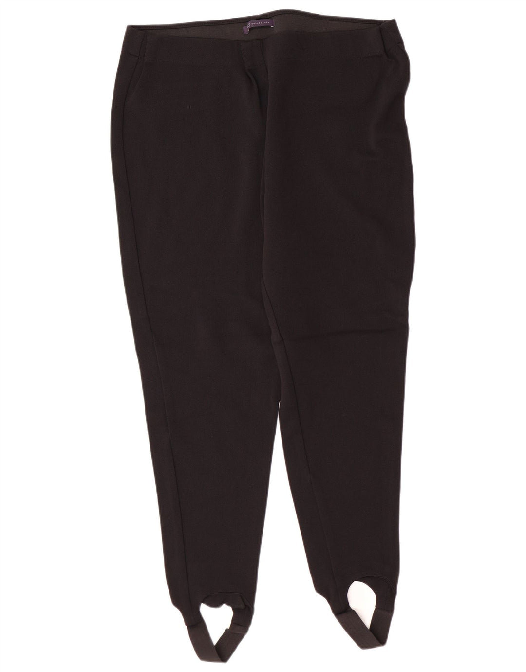 Pantaloni con staffa da donna MARKS & SPENCER UK 20 2XL W34 L28 Poliammide nera