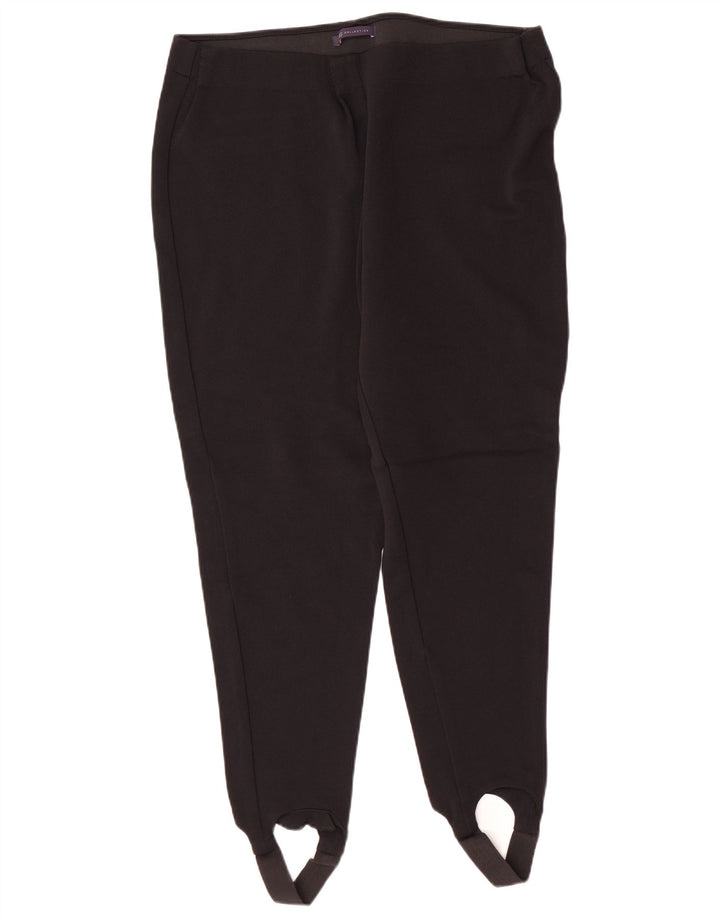 Pantaloni con staffa da donna MARKS & SPENCER UK 20 2XL W34 L28 Poliammide nera
