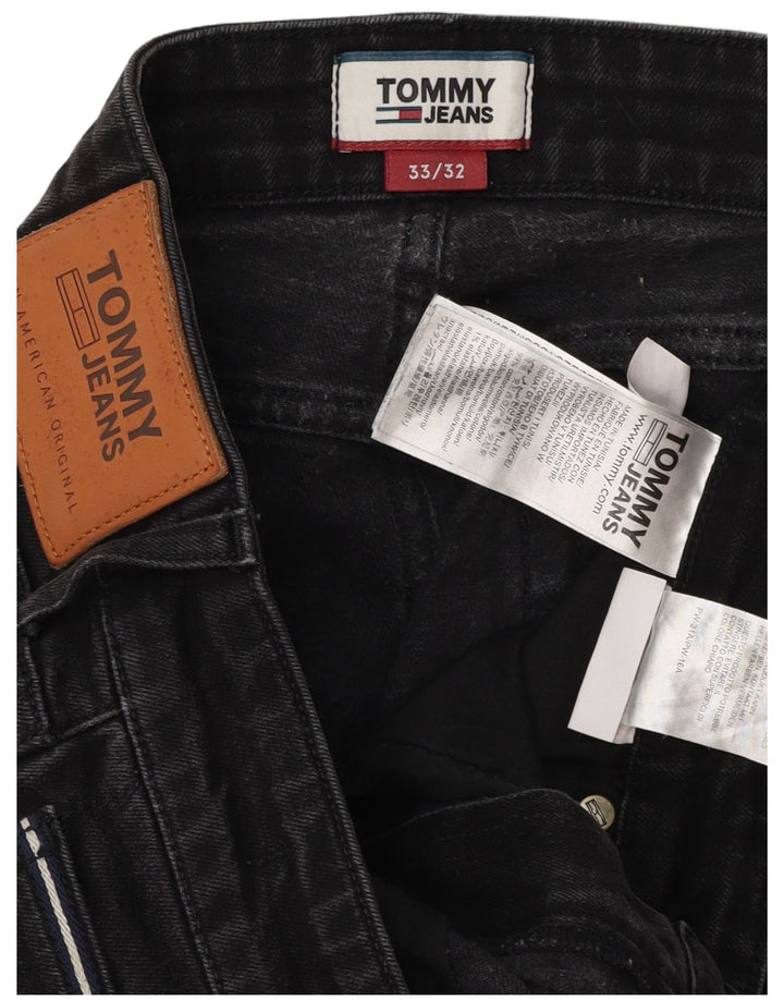 Jeans slim da uomo Tommy Hilfiger W33 L32 cotone nero
