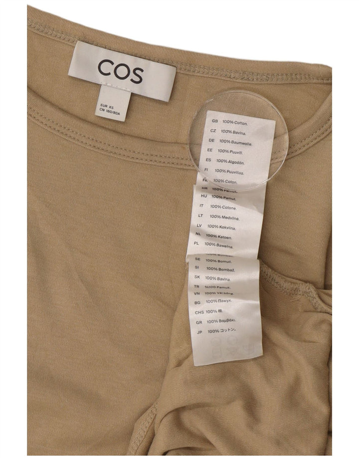 Cos Top oversize da donna a maniche lunghe UK 6 XS Cotone beige
