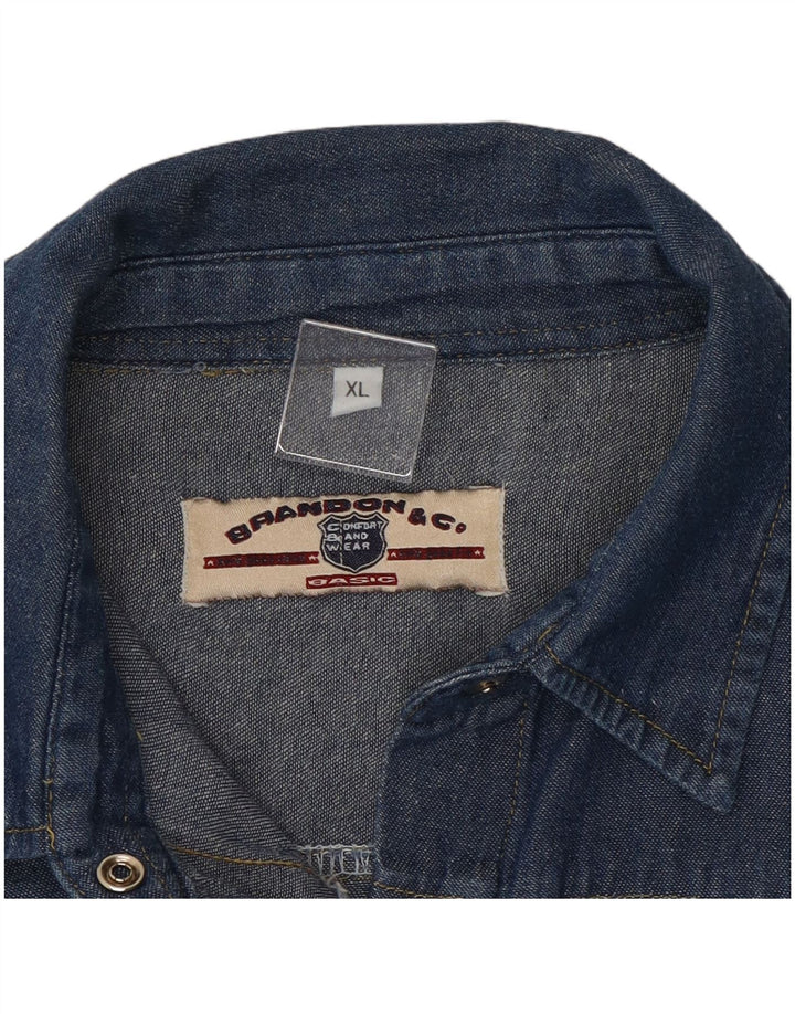 Camicia di jeans da donna Brandon & C UK 18 XL Blu