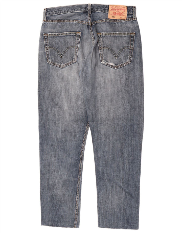 Levi's Uomo 501 Jeans dritti invecchiati W32 L28 Cotone blu