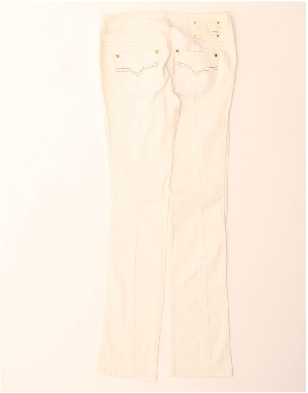 Jeans dritti Rokket da donna DIESEL W29 L34 cotone bianco