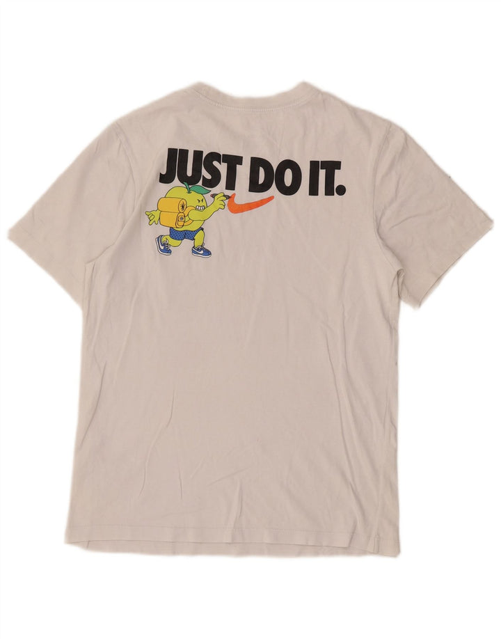 T-shirt grafica da uomo Nike Top Small in cotone bianco