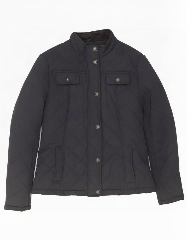 Giacca trapuntata da donna Fat Face UK 12 poliestere medio blu navy