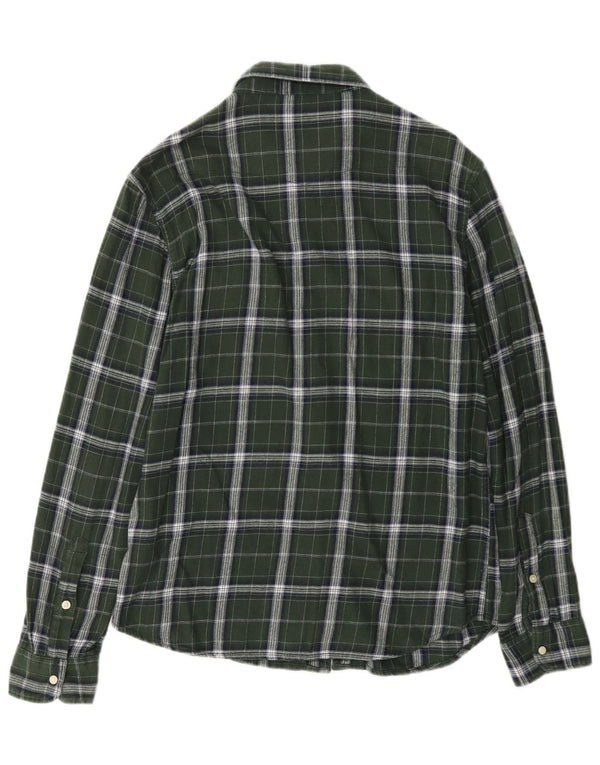 Camicia in flanella da uomo Lee in cotone a quadri verde medio