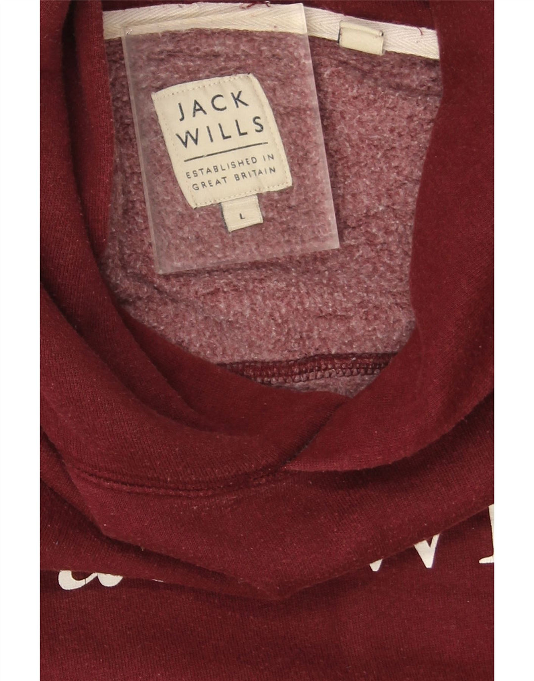 Maglione con cappuccio grafico da uomo Jack Wills grande in cotone marrone