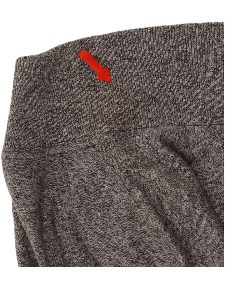 Maglione Asics da uomo con zip e collo in cotone chiazzato grigio medio