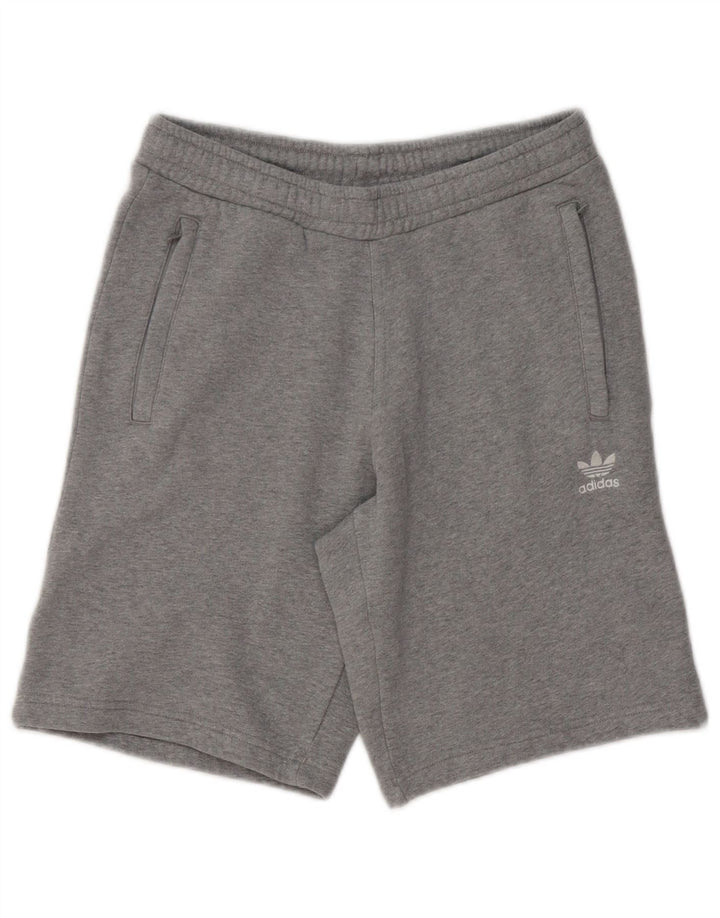 Pantaloncini sportivi da uomo ADIDAS piccoli in cotone chiazzato grigio