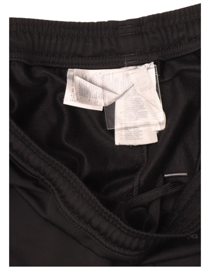 Pantaloni da tuta da uomo Adidas Large neri in poliestere a spina di pesce