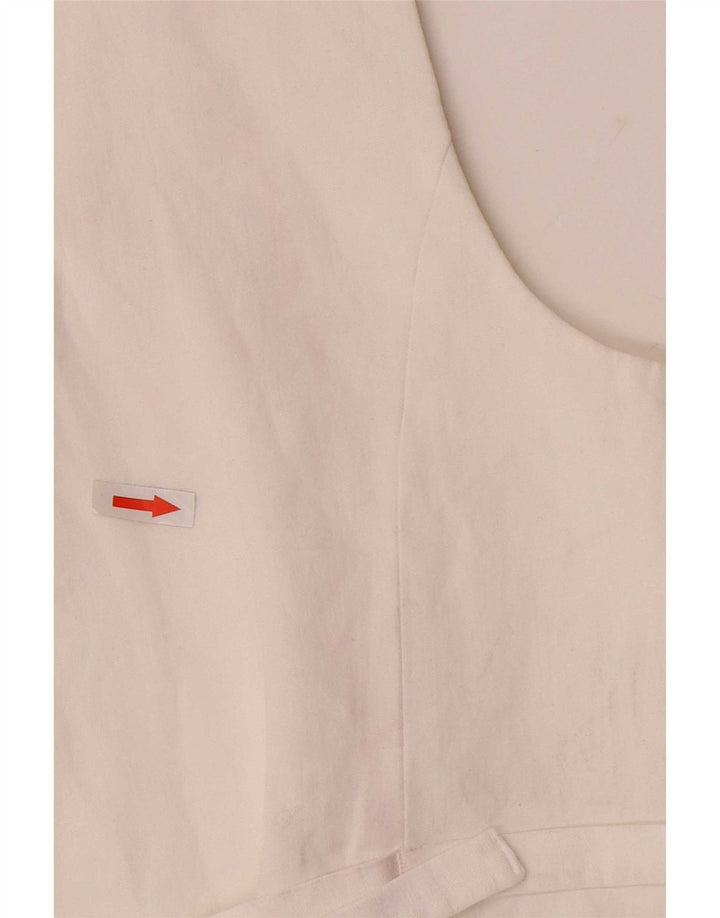 Gilet Zara da donna UK 10 piccolo in viscosa bianca