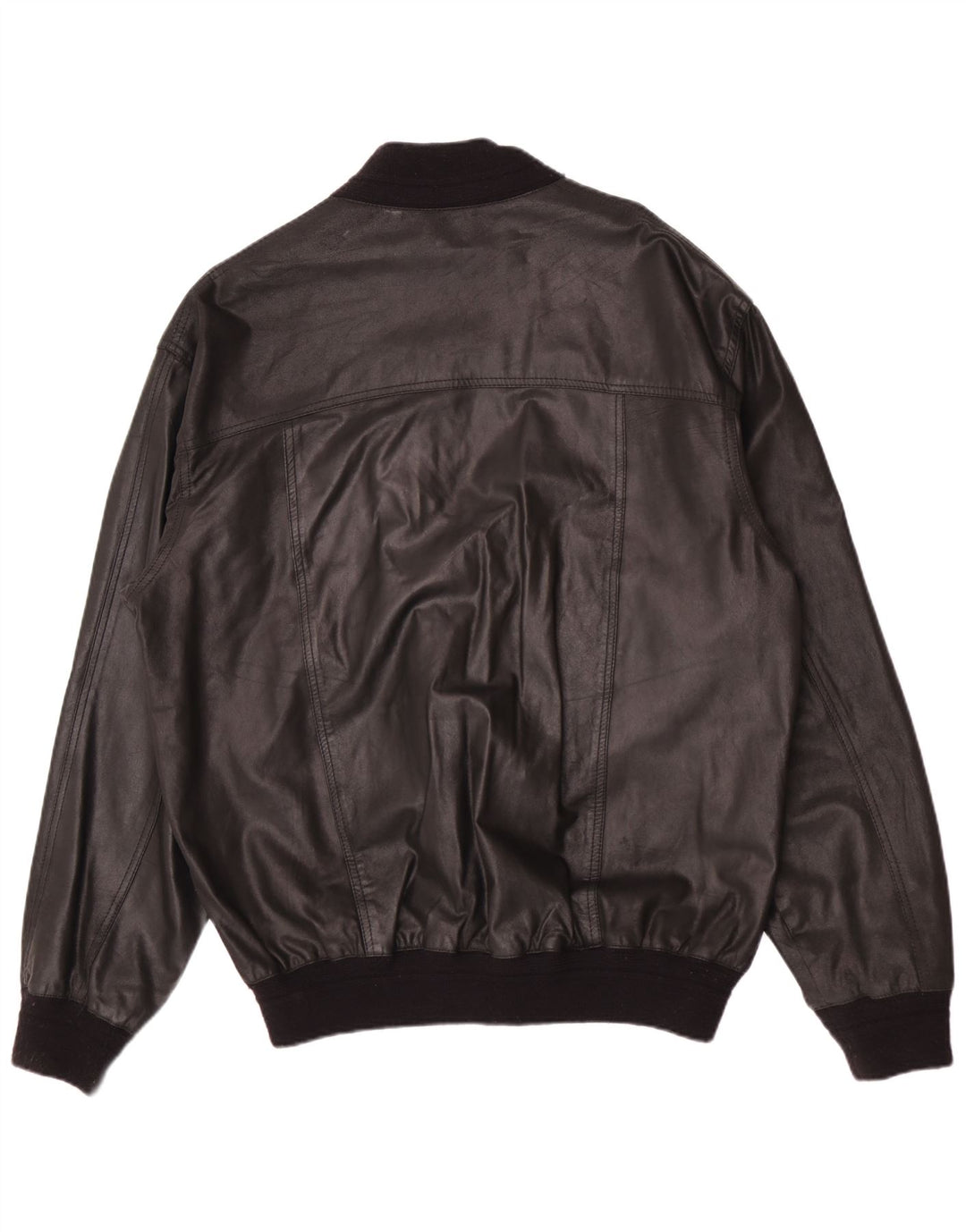 Giacca in pelle vintage da uomo IT 58 4XL Nera