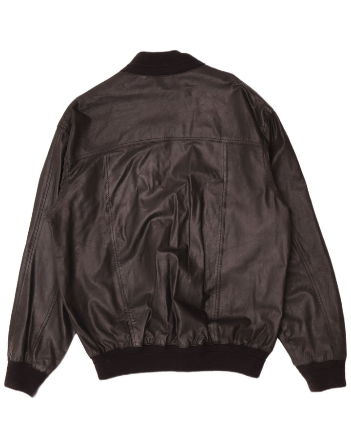Giacca in pelle vintage da uomo IT 58 4XL Nera