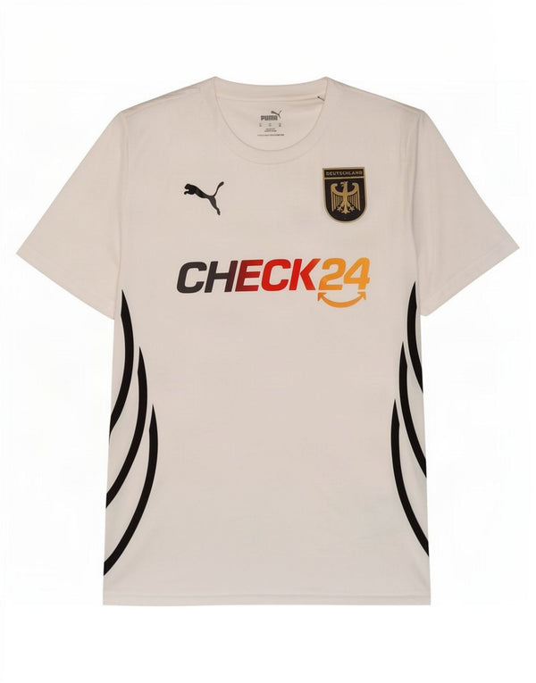 Puma T-shirt grafica da uomo Deutshland Top sportivo in poliestere bianco medio