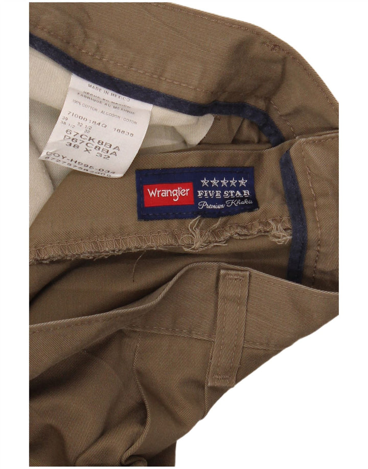 Pantaloni chino da uomo WRANGLER W38 L32 in cotone beige