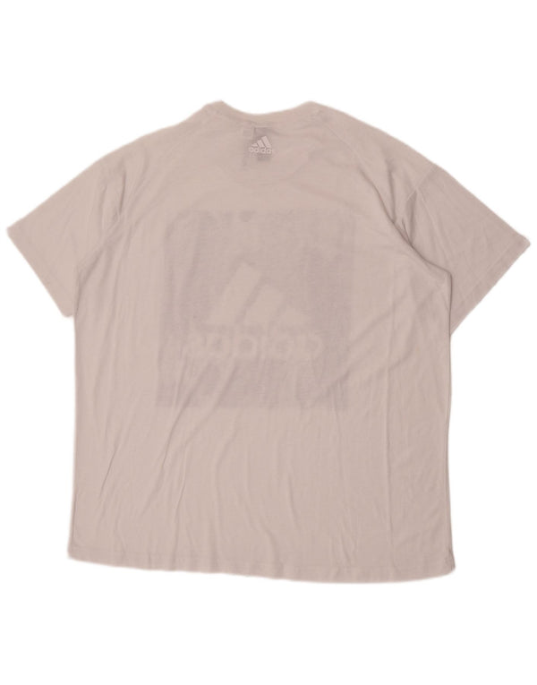 T-shirt grafica oversize da donna Adidas UK 20/22 XL poliestere bianco