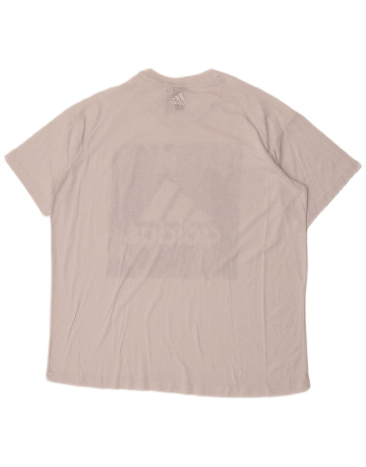 T-shirt grafica oversize da donna Adidas UK 20/22 XL poliestere bianco