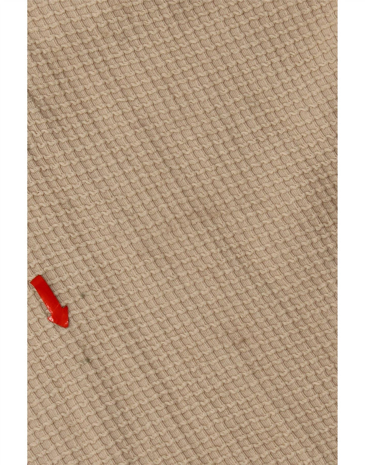 Berto Lucci T-shirt Uomo Top Small in Cotone Beige