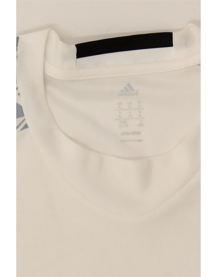 ADIDAS Adizero Graphic Top da uomo manica lunga XL poliestere bianco