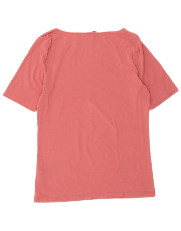 Ralph Lauren Womens T-Shirt Top UK 14 Large Pink Cotton