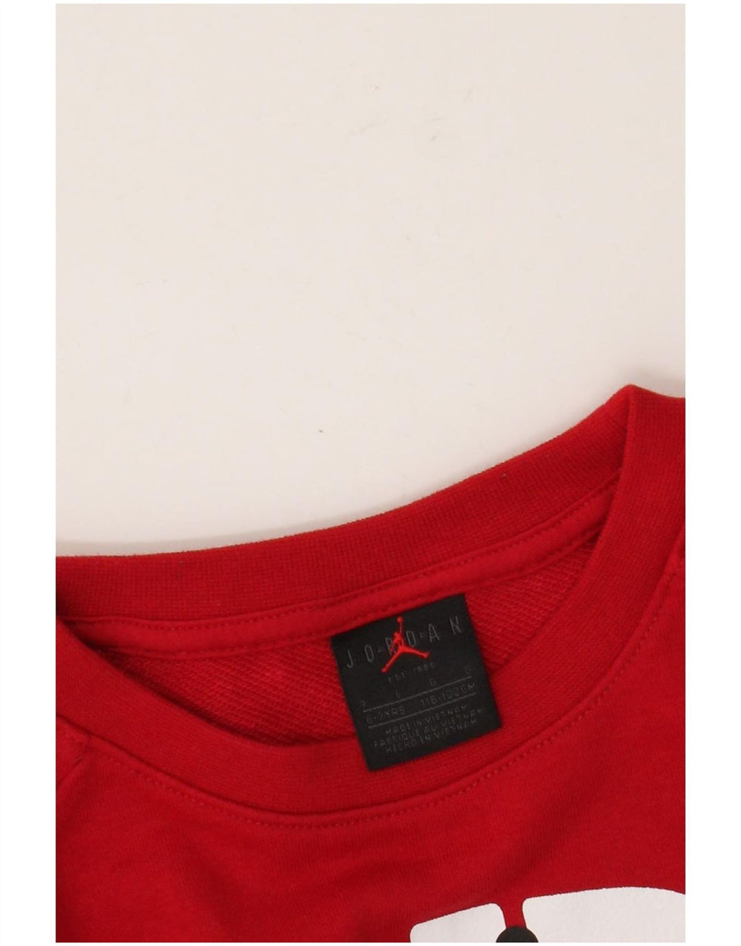 Felpa con grafica Jordan per ragazzi, 6-7 anni, grande, color block rosso