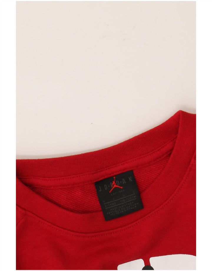 Felpa con grafica Jordan per ragazzi, 6-7 anni, grande, color block rosso