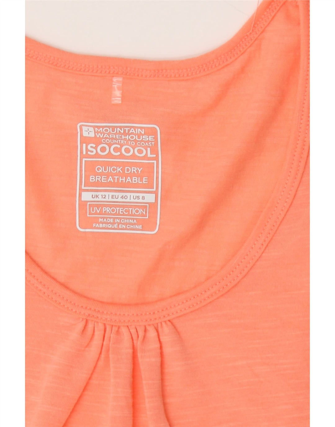 MOUNTAIN WAREHOUSE Womens IsoCool T-Shirt Top UK 12 Medium  Orange Vintage Mountain Warehouse and Second-Hand Mountain Warehouse from Messina Hembry 
