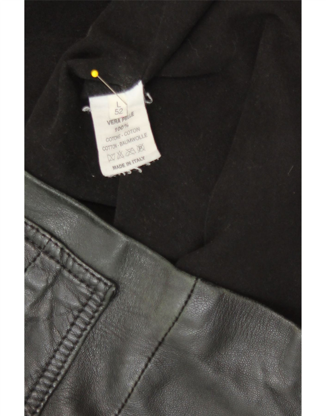 Giacca in pelle da uomo Zen IT 52 Large in pelle nera