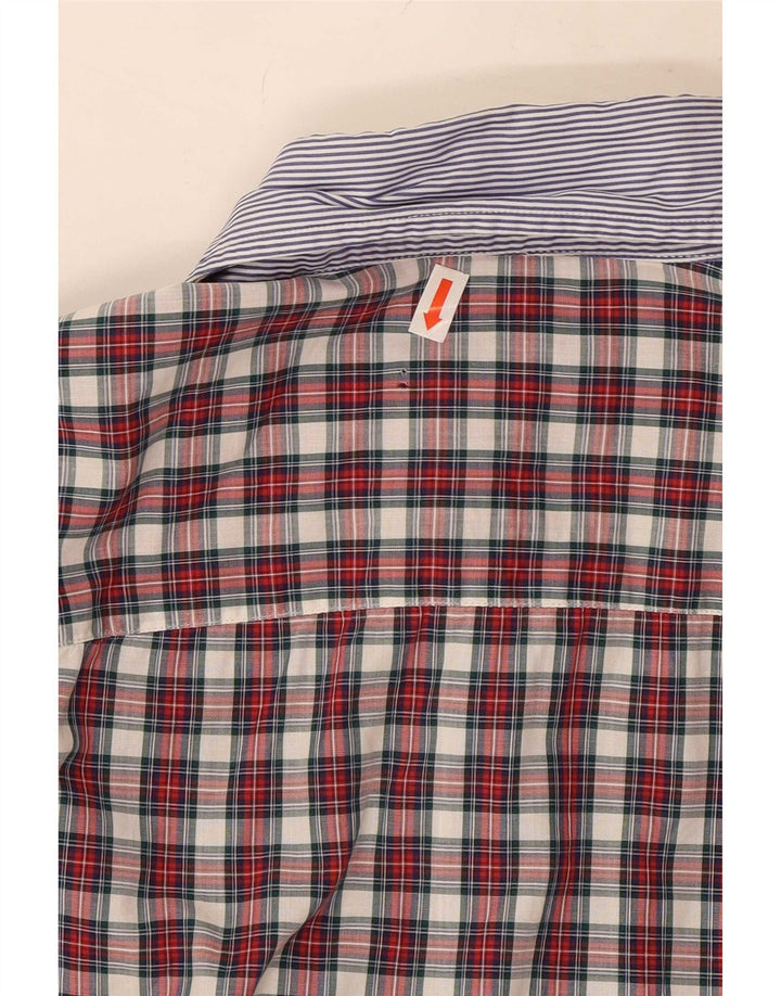 Hackett Camicia slim fit da uomo piccola in cotone a quadri rossi