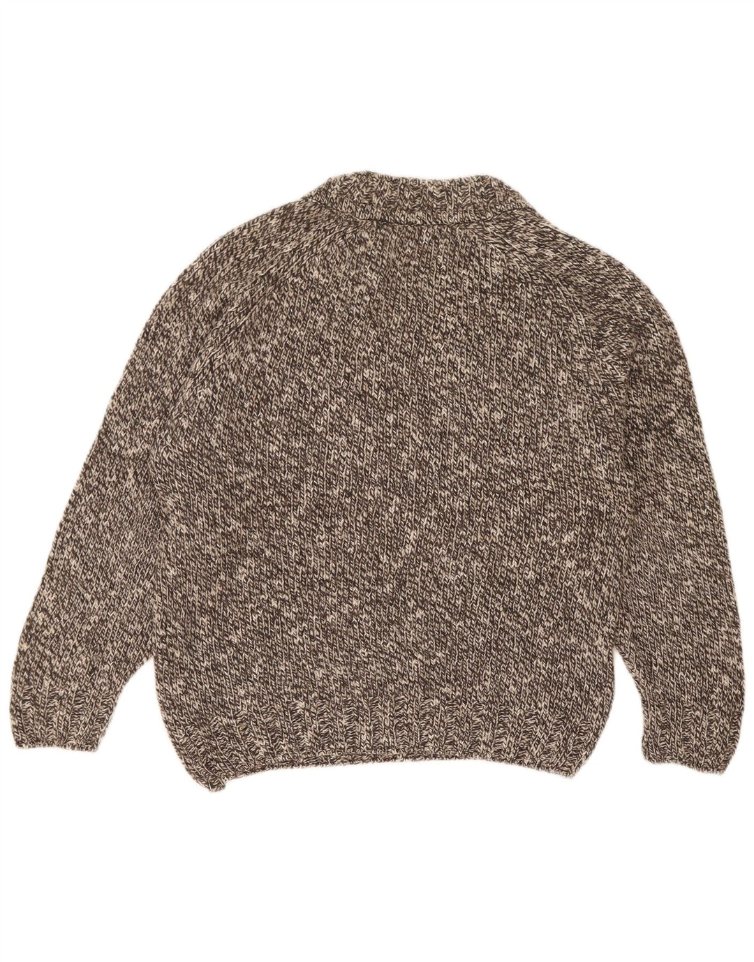 Maglione maglione girocollo da uomo Marks & Spencer piccolo in lana screziata grigia