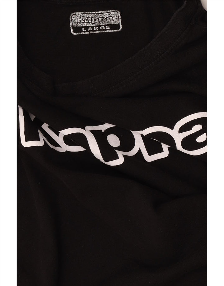 T-shirt grafica da uomo Kappa grande nera