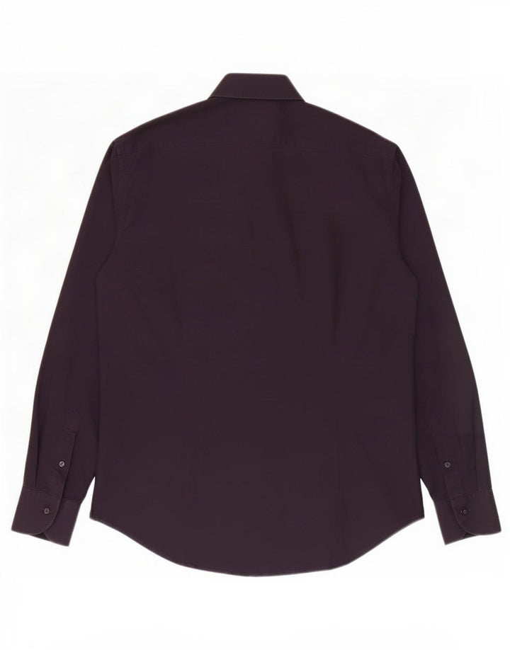 Camicia da uomo Ungaro taglia 40 15 3/4 cotone viola medio