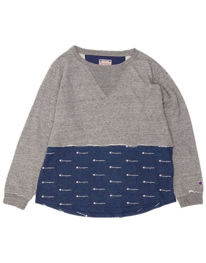 Felpa Champion da donna Heritage, maglione UK 18 XL, colore grigio block