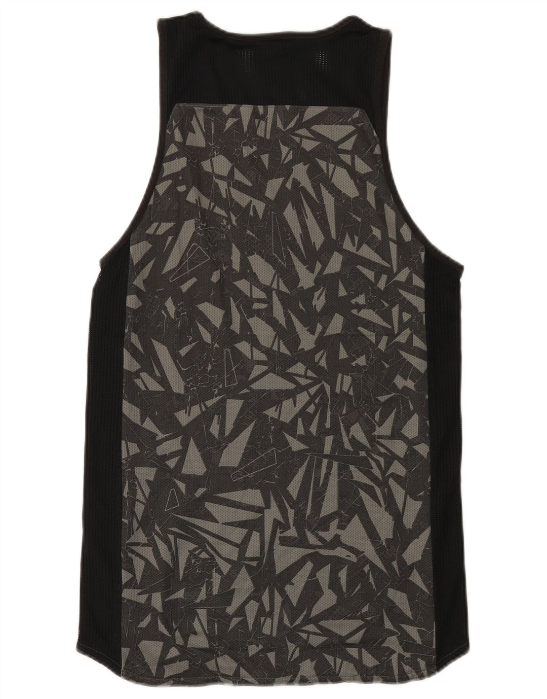 Canotta Adidas da uomo piccola in cotone geometrico nero