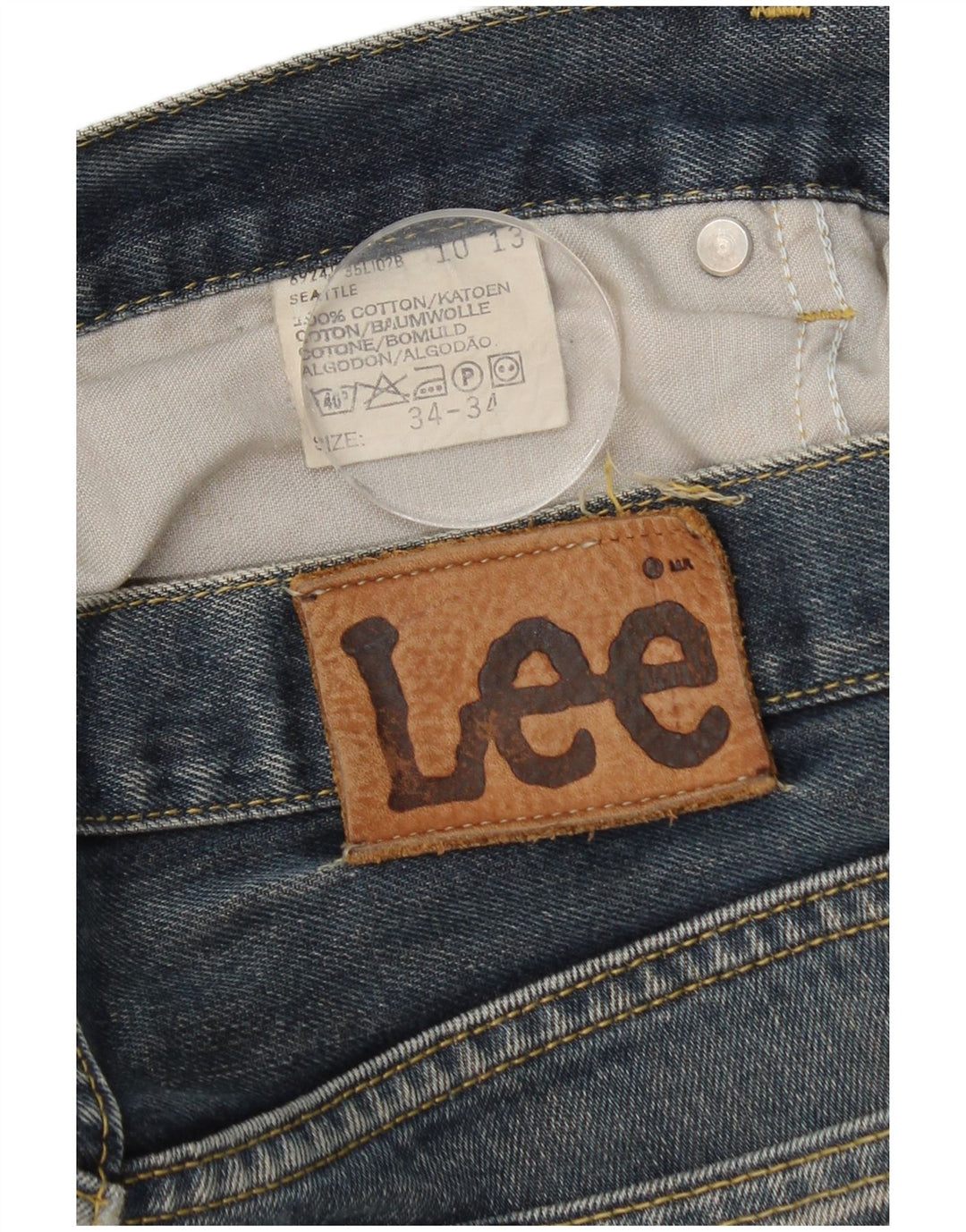 Jeans dritti da uomo Lee Seattle W34 L30 cotone blu