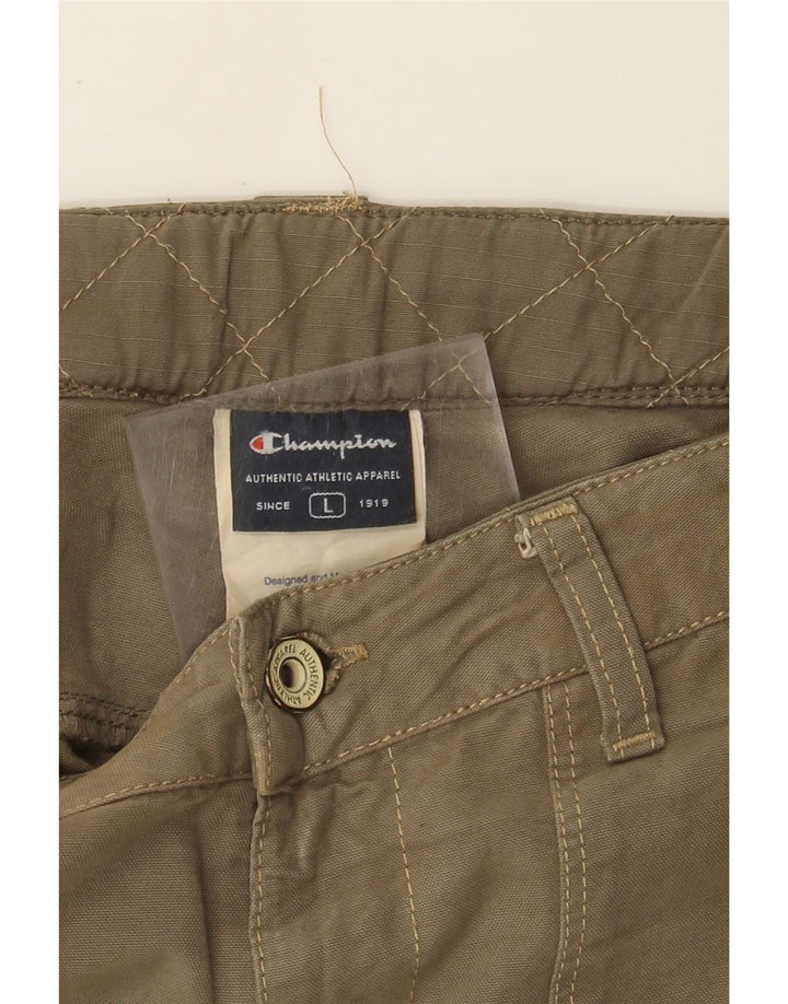 Pantaloni chino affusolati da uomo Champion grandi W34 L33 cotone kaki