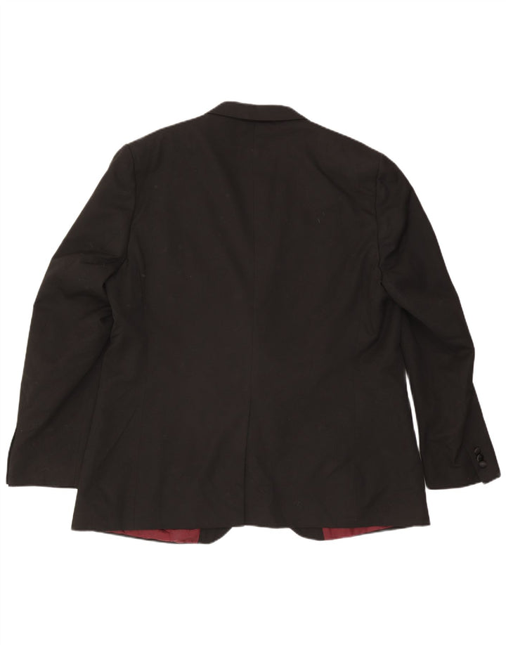 Giacca blazer da uomo Marks & Spencer vestibilità regolare a 2 bottoni UK 48 2XL Nera