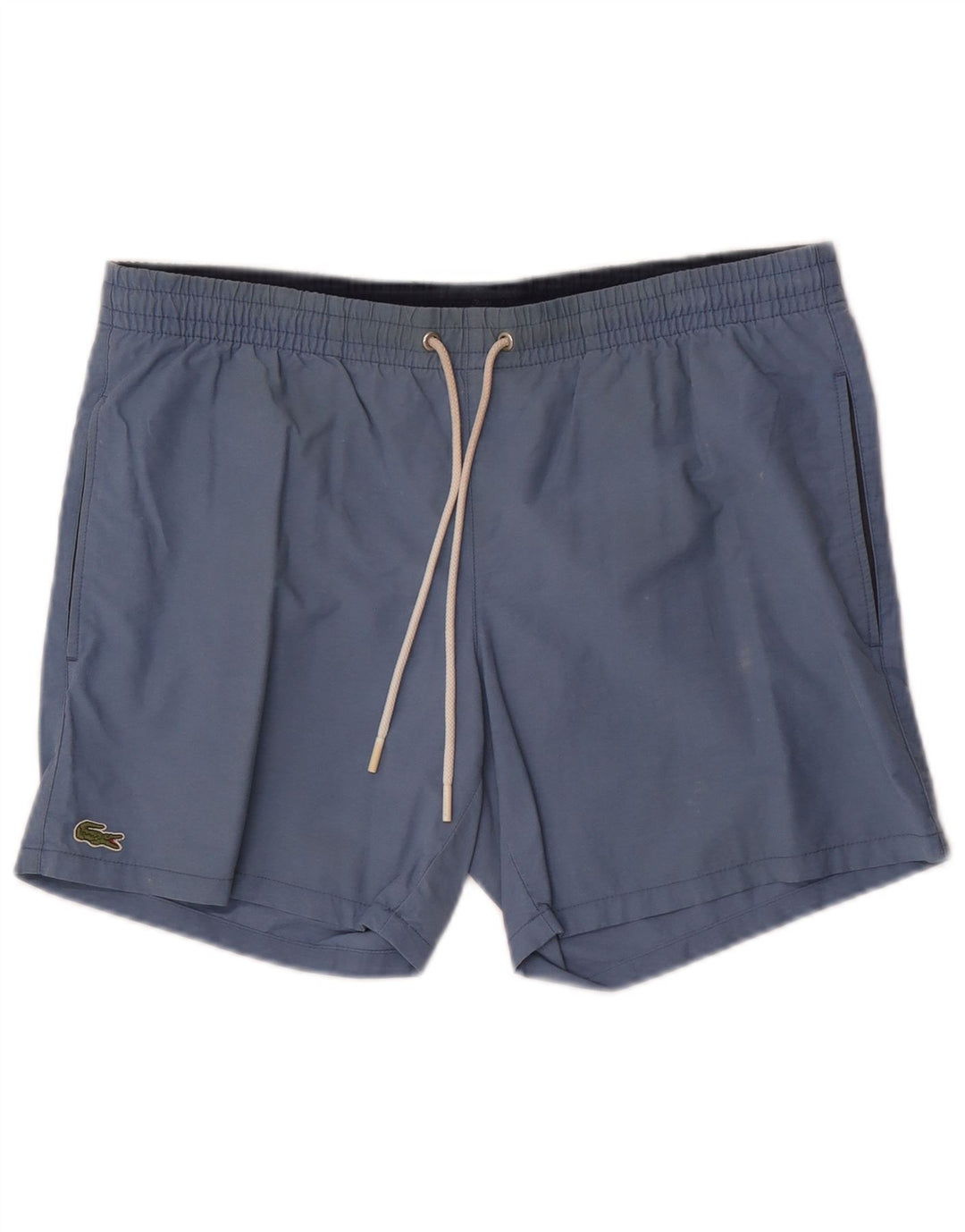 Pantaloncini da bagno da uomo Lacoste blu medio in cotone
