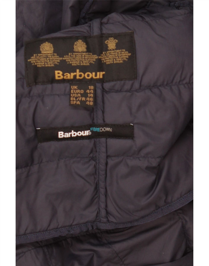 Barbour Giacca imbottita fodera da donna UK 18 XL Blu Navy