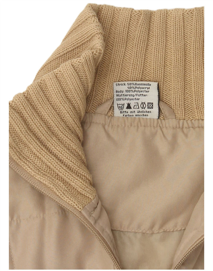 Giubbotto bomber vintage da donna EU 36 piccolo poliestere beige