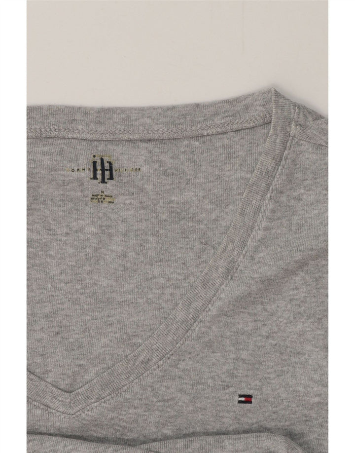 TOMMY HILFIGER T-shirt da donna Top UK 12 Grigio medio