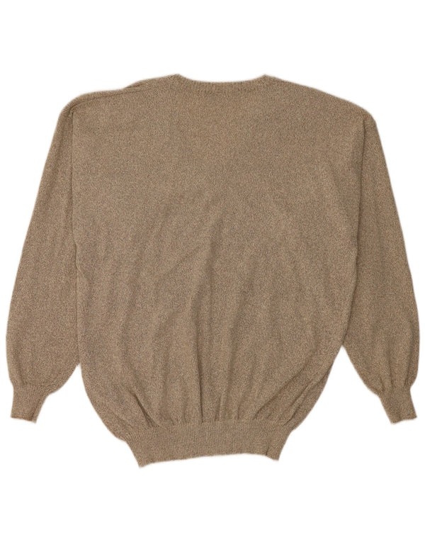 Maglione Trussardi Uomo Scollo a V Large in Cotone Beige