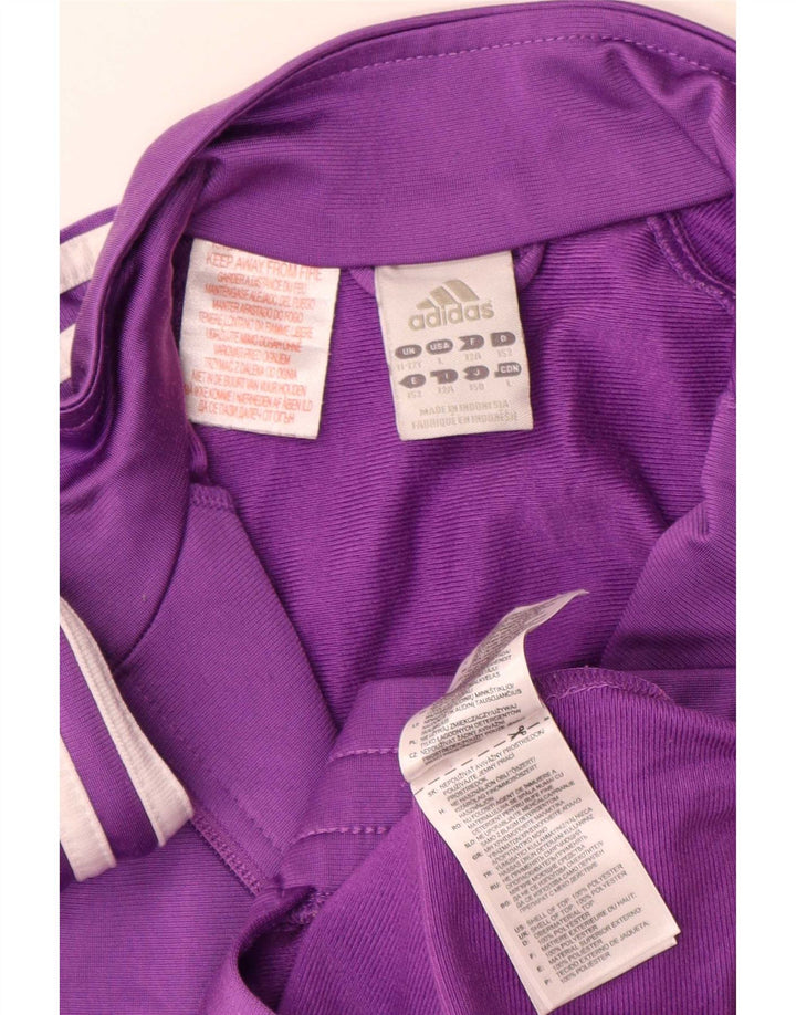 Giacca superiore della tuta da ragazza Adidas 11-12 anni in poliestere viola