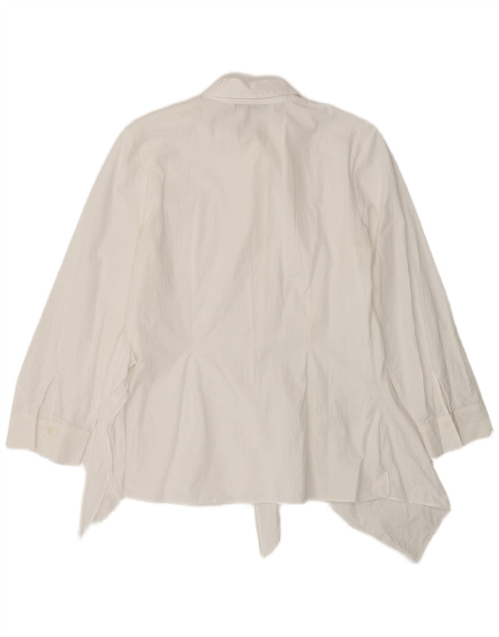 Camicetta asimmetrica da donna Zara UK 10 piccola in cotone bianco