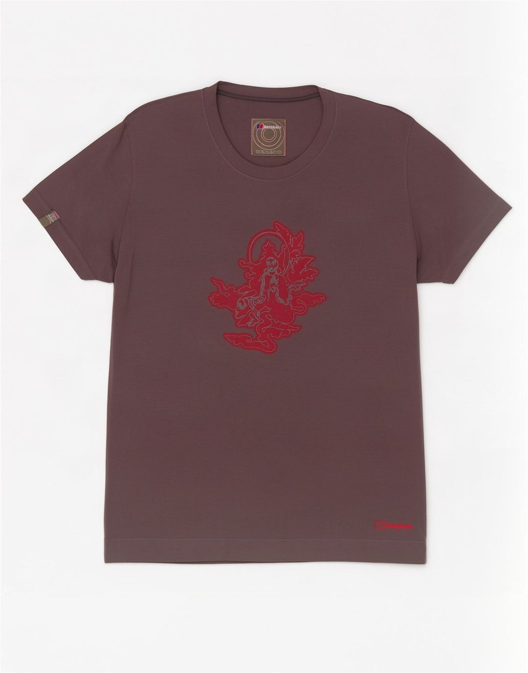 T-shirt grafica da donna Berghaus Top UK 14 Poliestere grigio medio