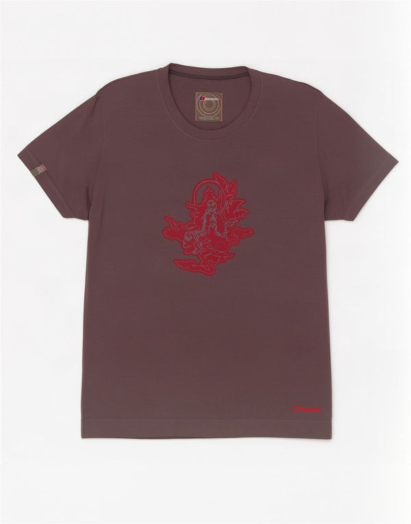 T-shirt grafica da donna Berghaus Top UK 14 Poliestere grigio medio